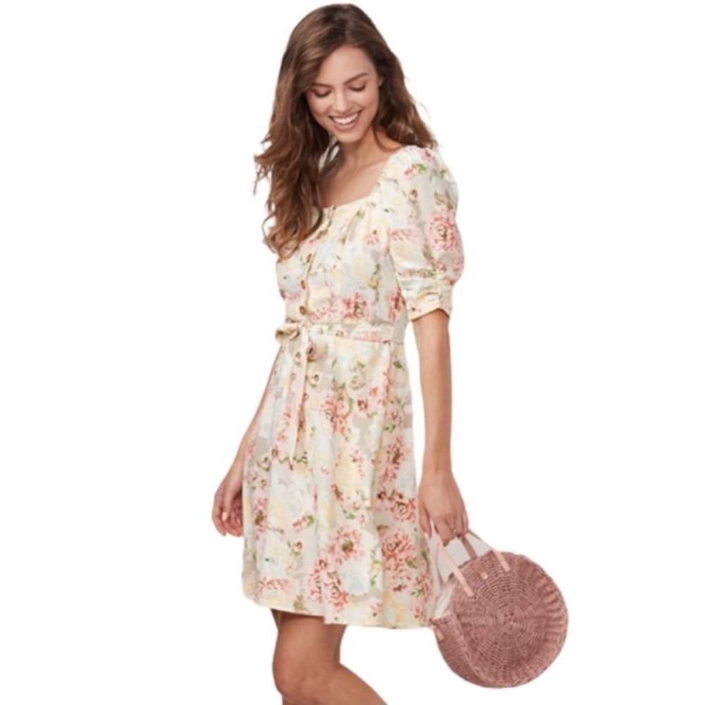 LC Floral Peasant Dress New!